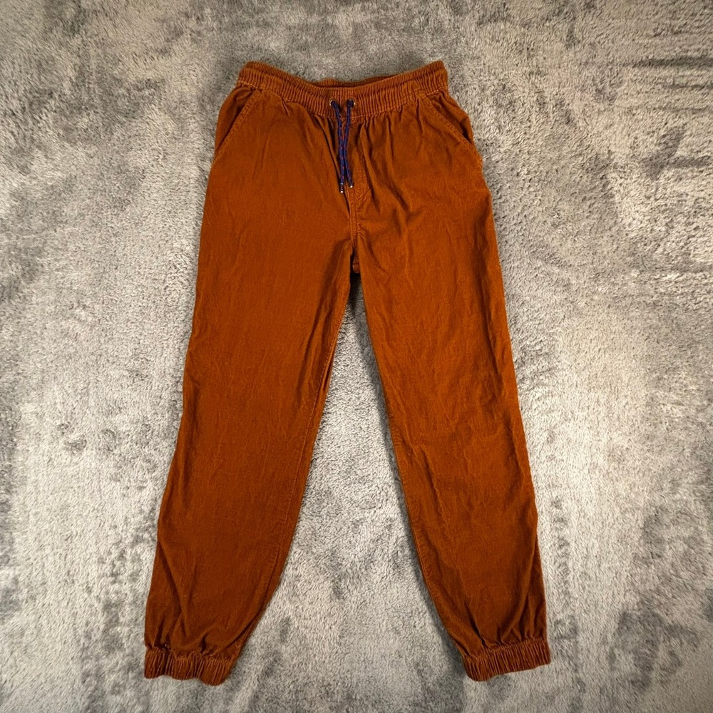 Carters Boys Rust Orange Corduroy Jogger Pants Size 12 Drawstring Waist